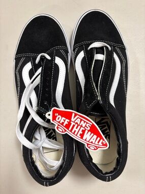 Vans Black and White Old Skool Skate Sneakers